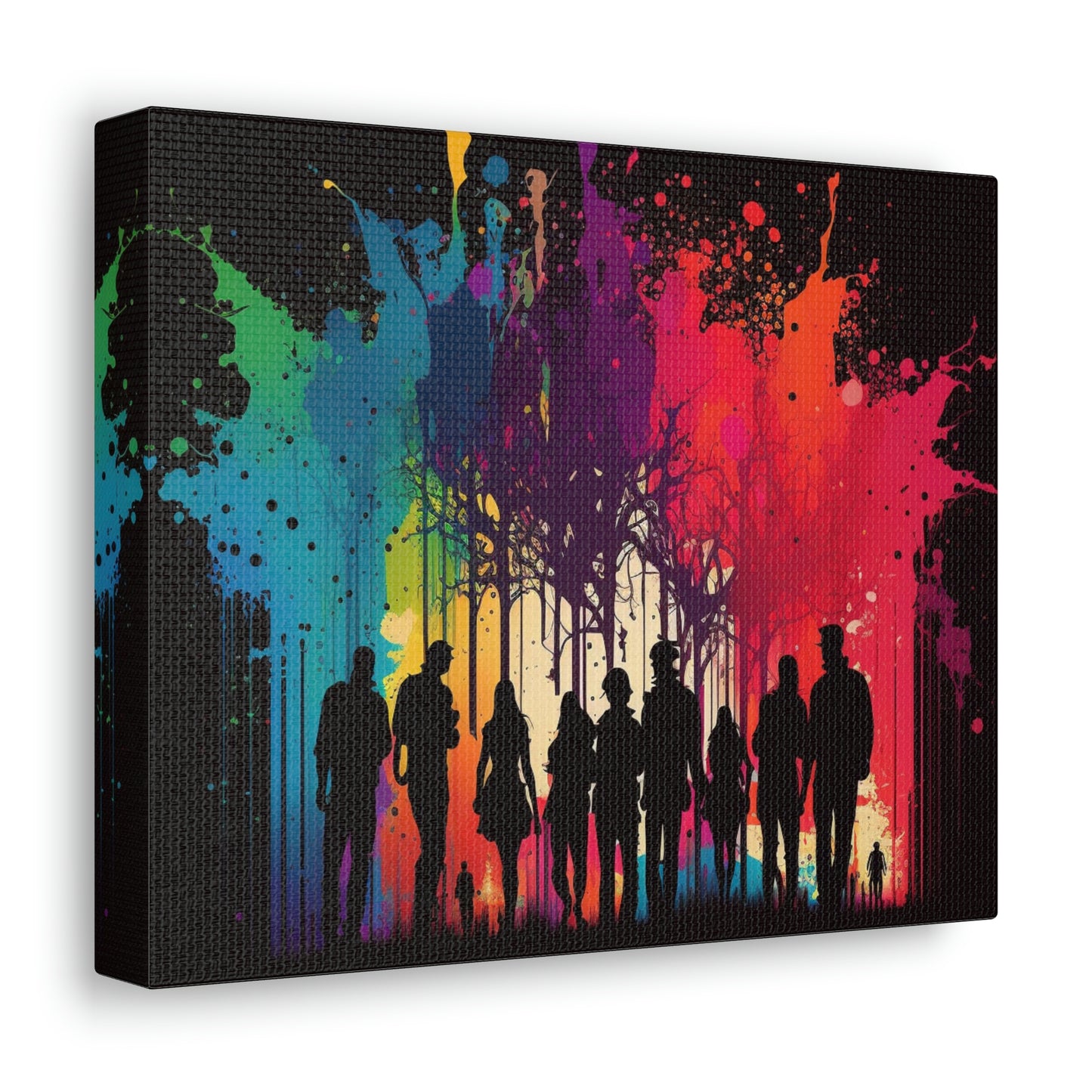 Canvas Gallery Wraps Silhouettes Color Party 2