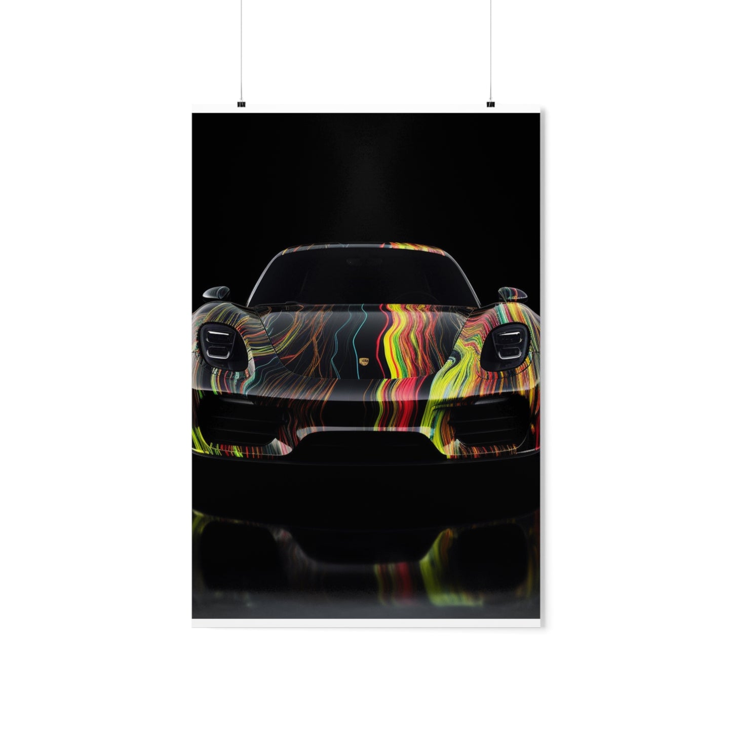 Premium Matte Vertical Posters Porsche Line 2