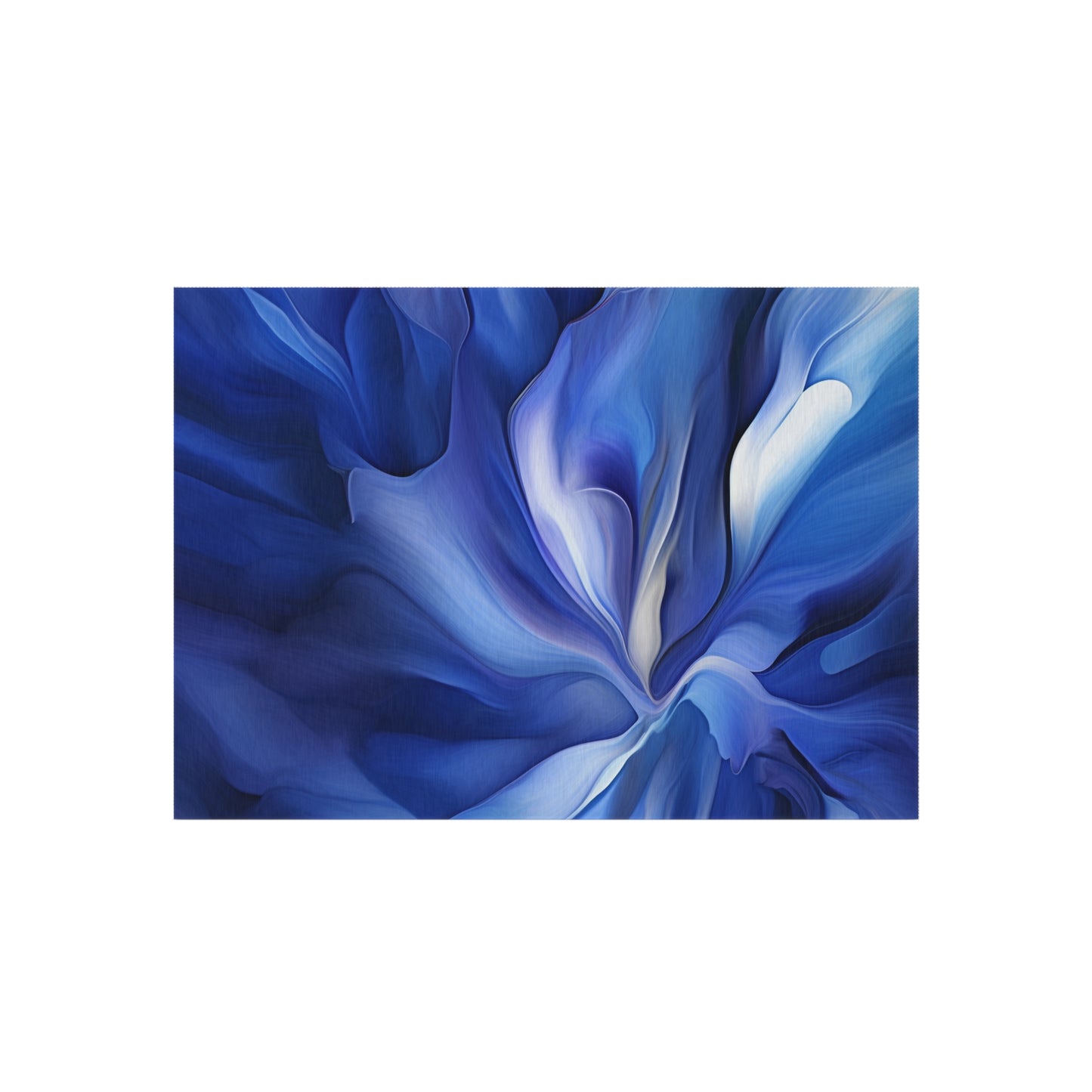 Outdoor Rug  Abstract Blue Tulip 3