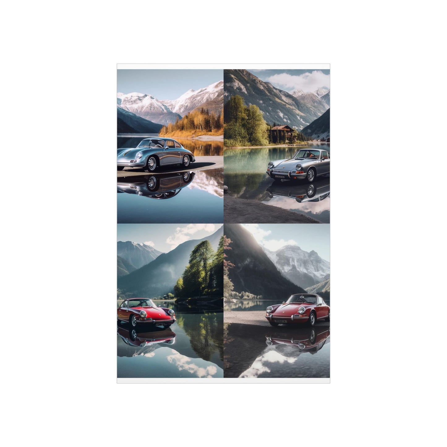 Premium Matte Vertical Posters Porsche Lake 5