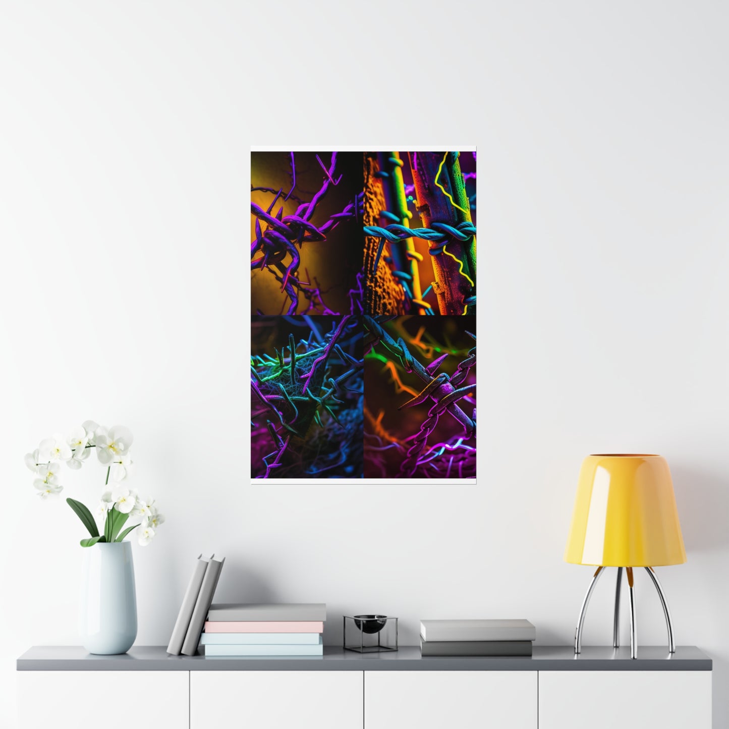 Premium Matte Vertical Posters Macro Neon Barb