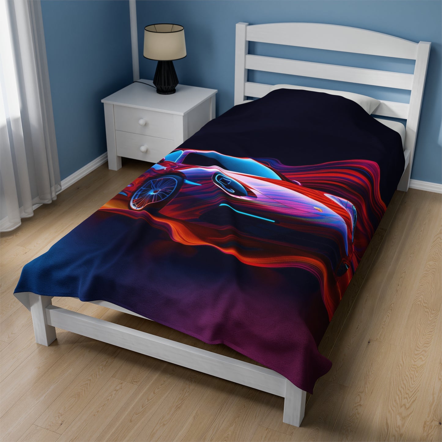 Velveteen Plush Blanket Porsche Water Fusion 4