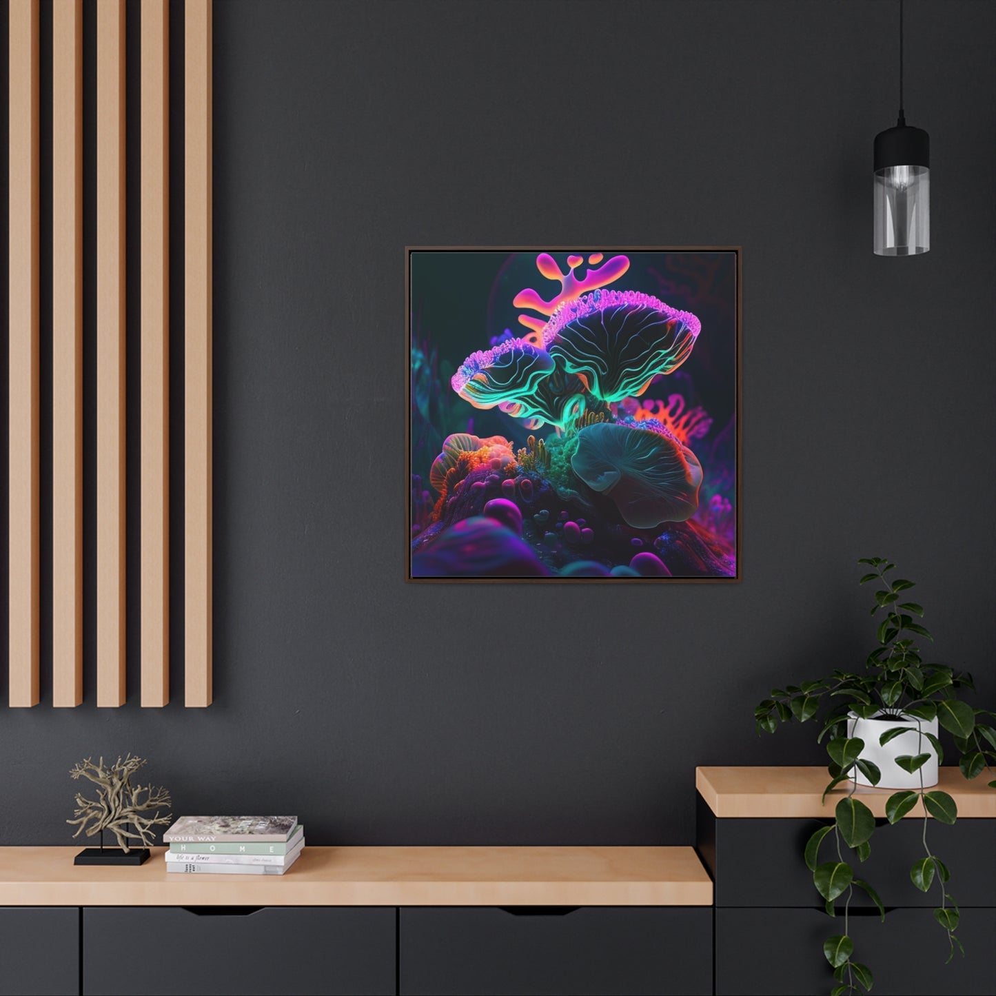 Gallery Canvas Wraps, Square Frame Macro Coral Reef 4