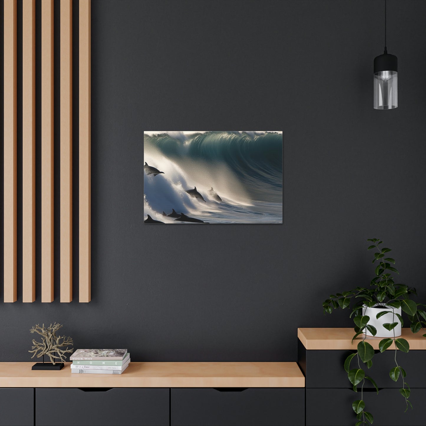 Canvas Gallery Wraps Dolphin Wave 2