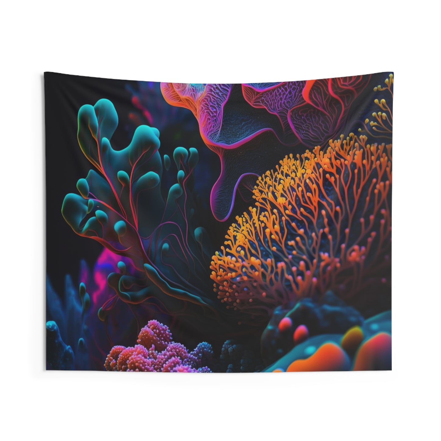 Indoor Wall Tapestries Ocean Life Macro 2