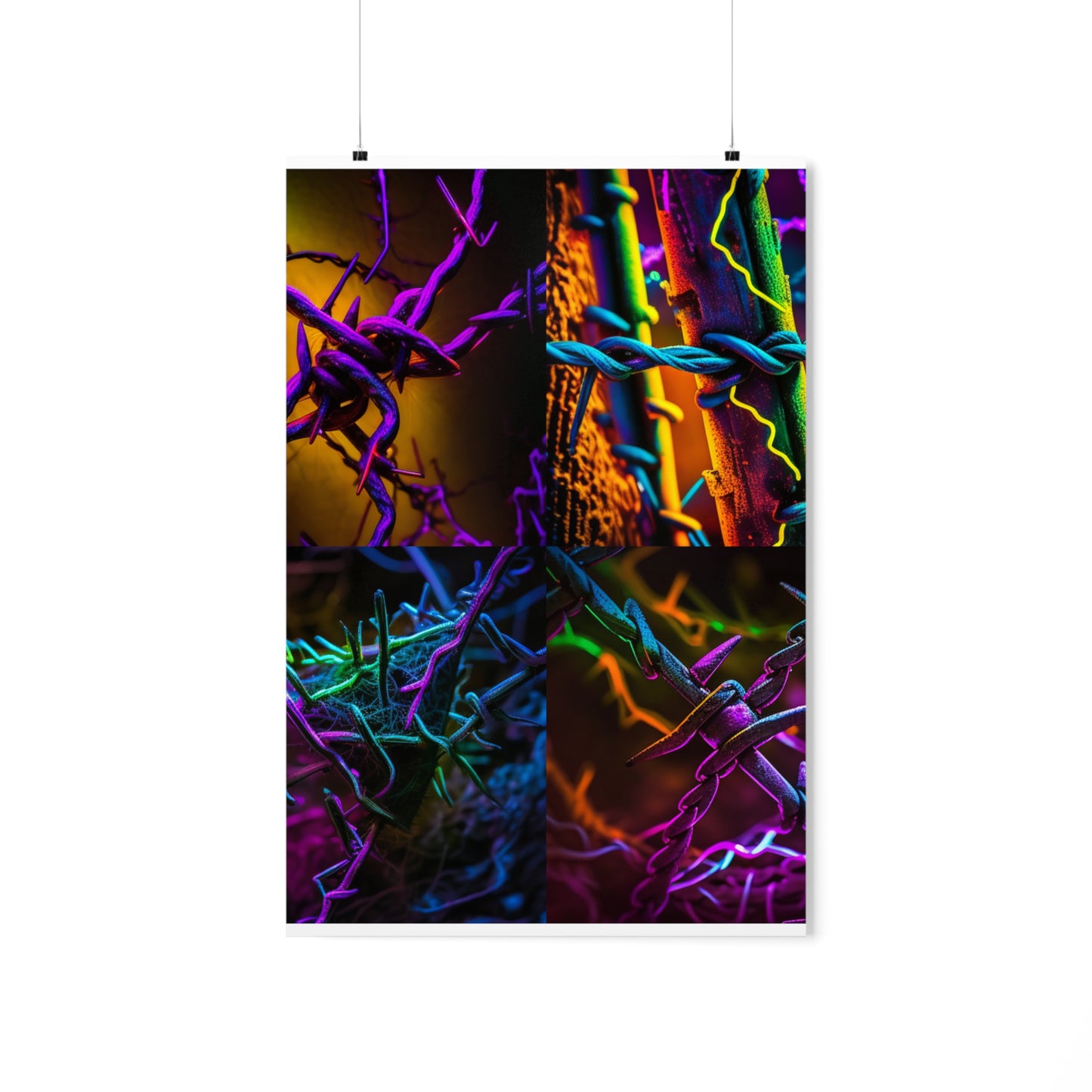 Premium Matte Vertical Posters Macro Neon Barb