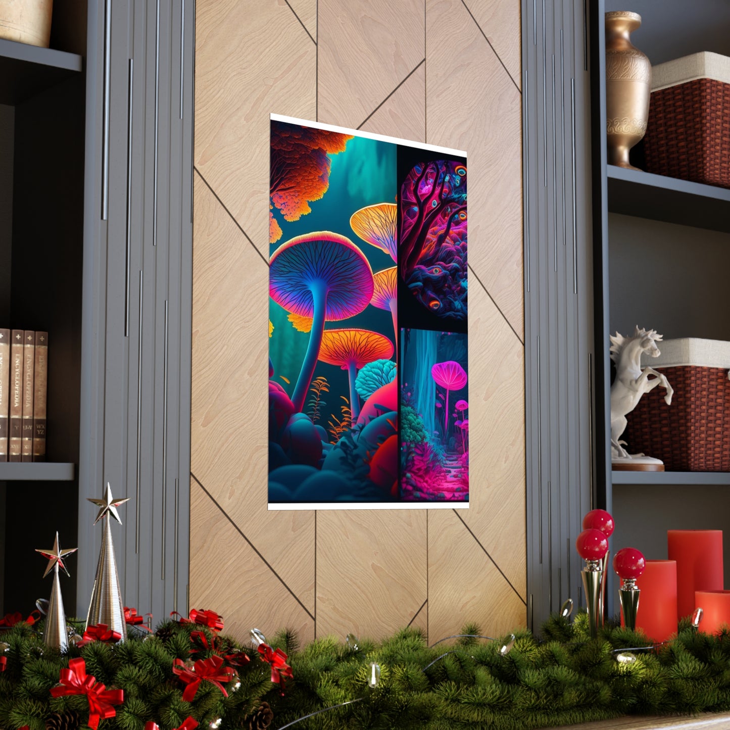 Premium Matte Vertical Posters Macro Reef Florescent 2