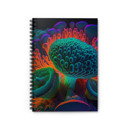 Spiral Notebook - Ruled Line Macro Reef Florescent 3