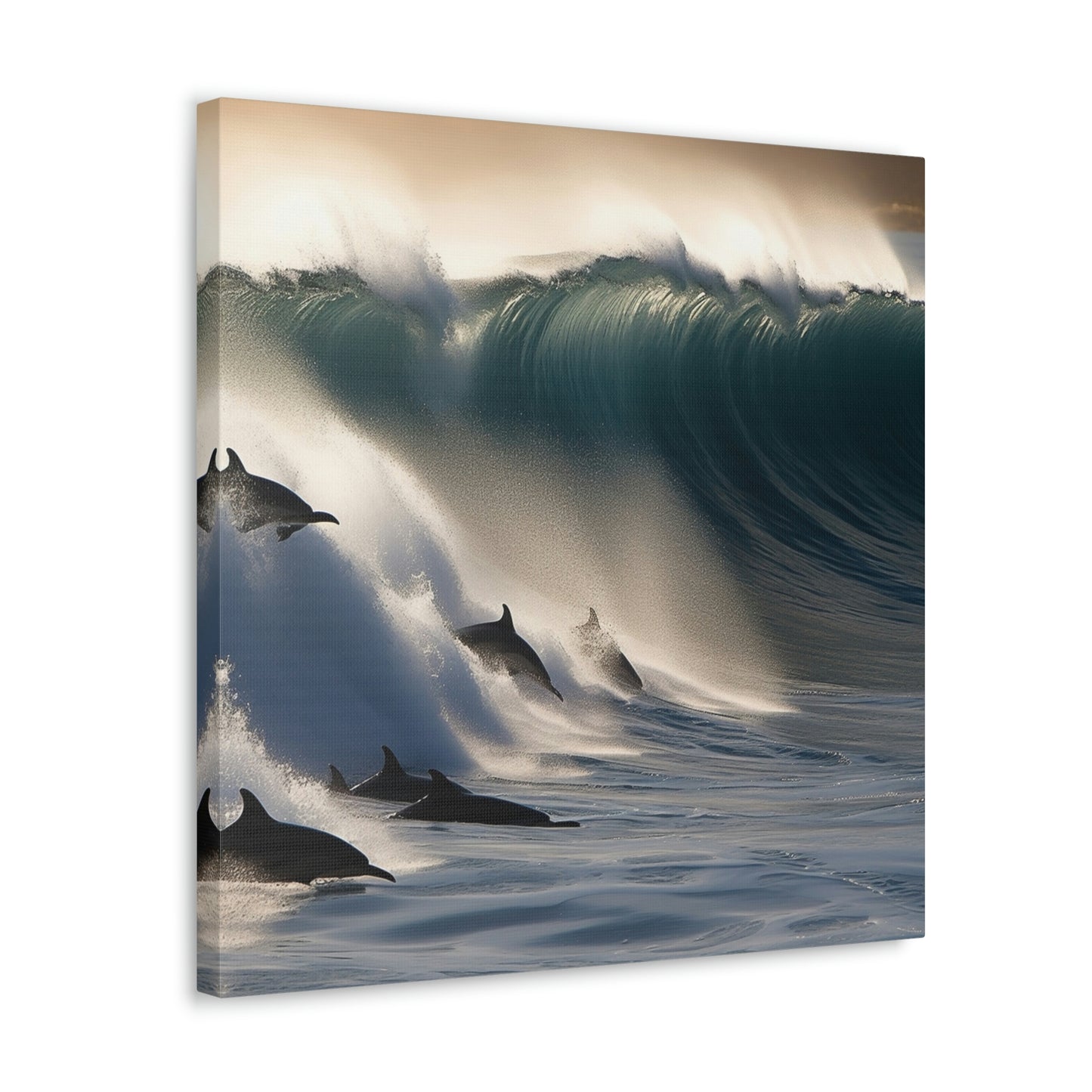 Canvas Gallery Wraps Dolphin Wave 2