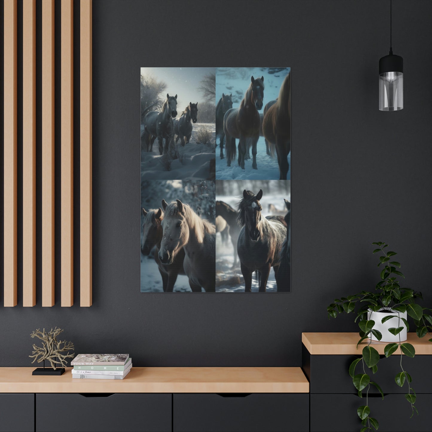 Canvas Gallery Wraps Wild Horse 4 Pack