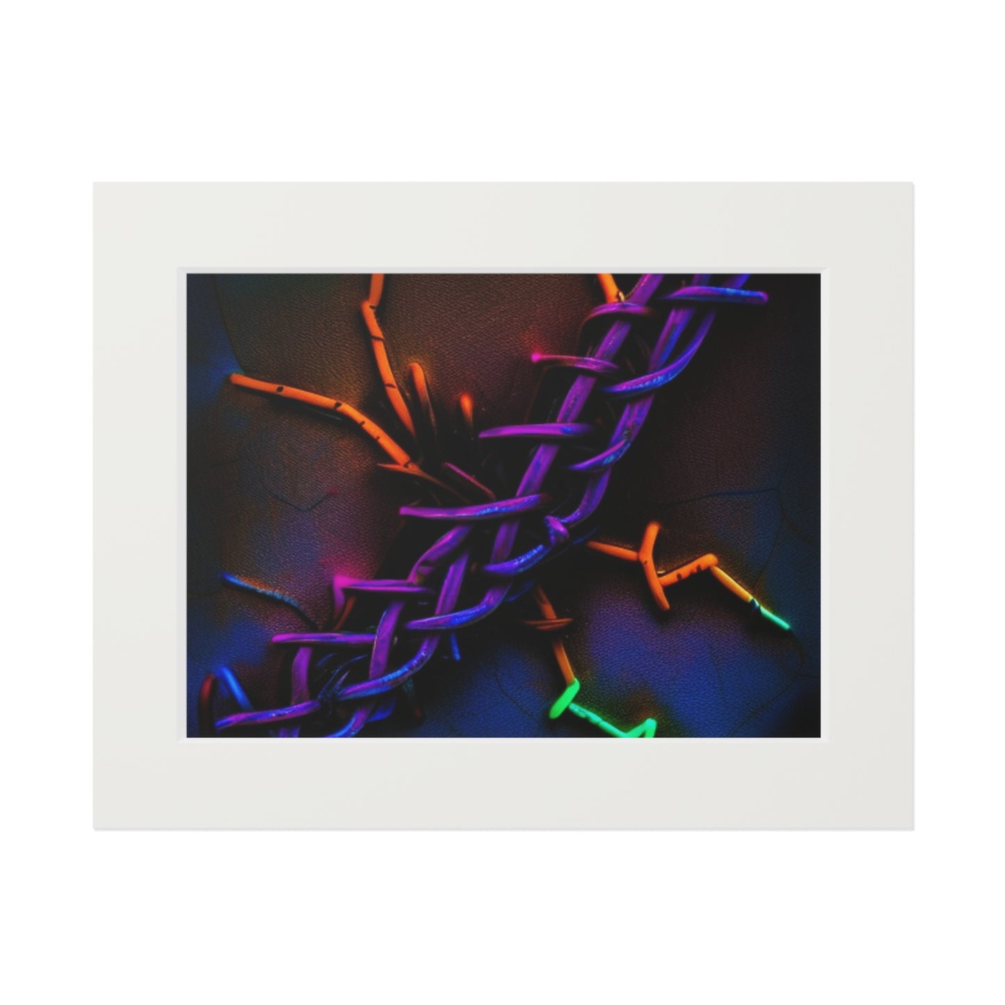 Fine Art Prints (Passepartout Paper Frame) Macro Neon Barbs 2