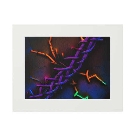 Fine Art Prints (Passepartout Paper Frame) Macro Neon Barbs 2