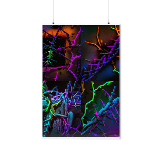 Premium Matte Vertical Posters Macro Neon Barbs 5