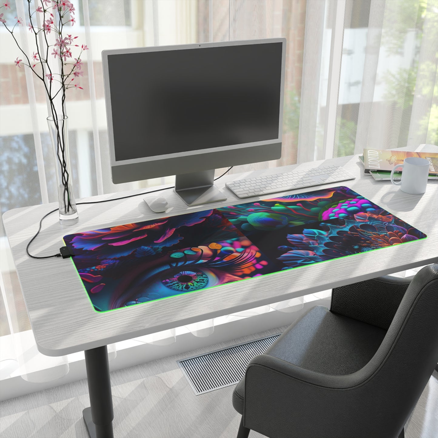 LED Gaming Mouse Pad Neon Florescent Glow