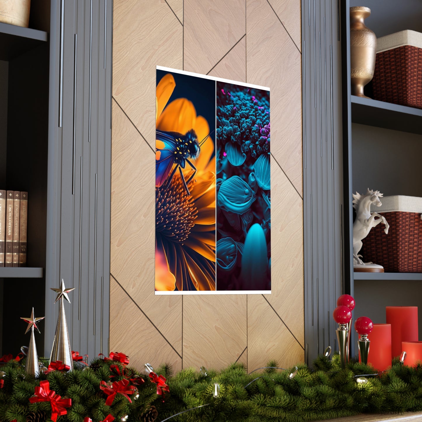 Premium Matte Vertical Posters Macro Reef Florescent 1