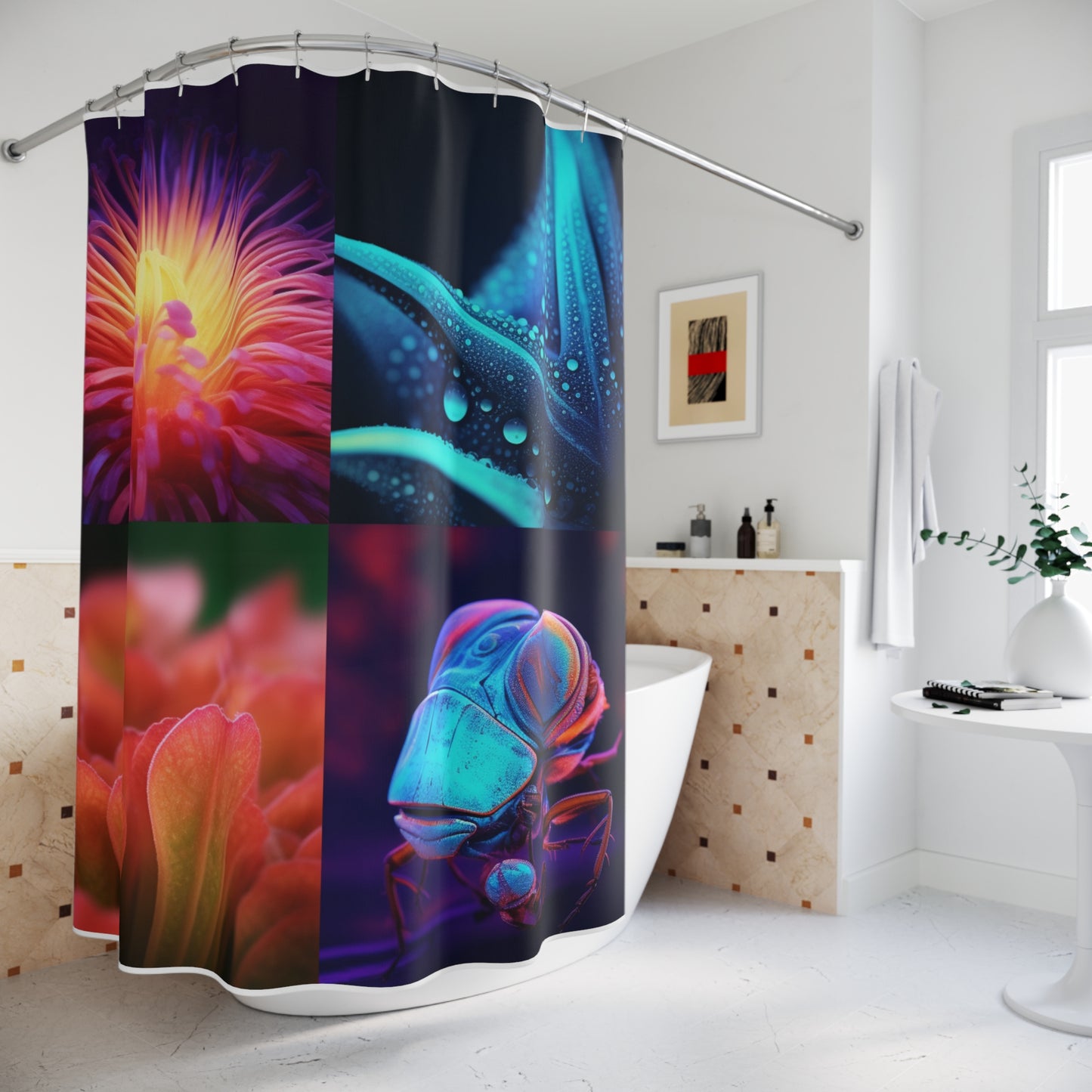 Polyester Shower Curtain Macro Life Photo 2