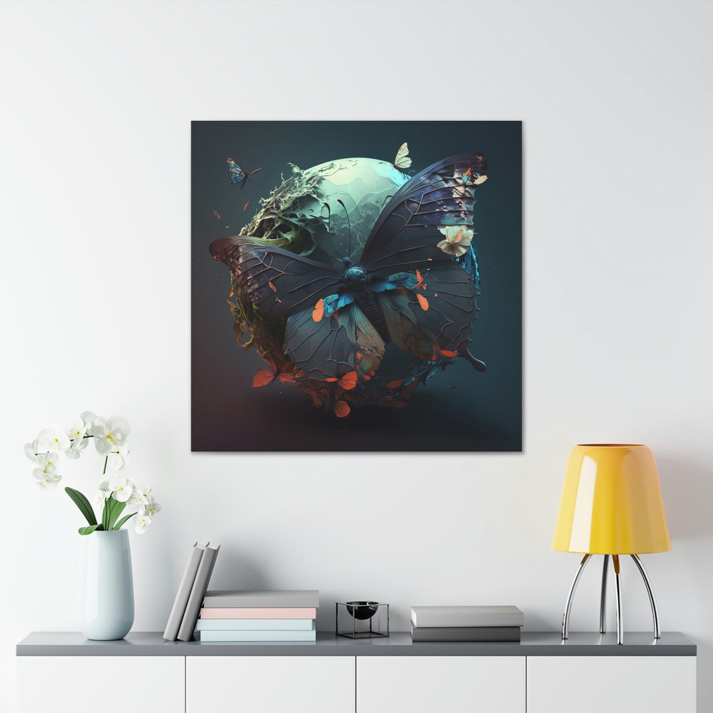 Abstract butterfly planet