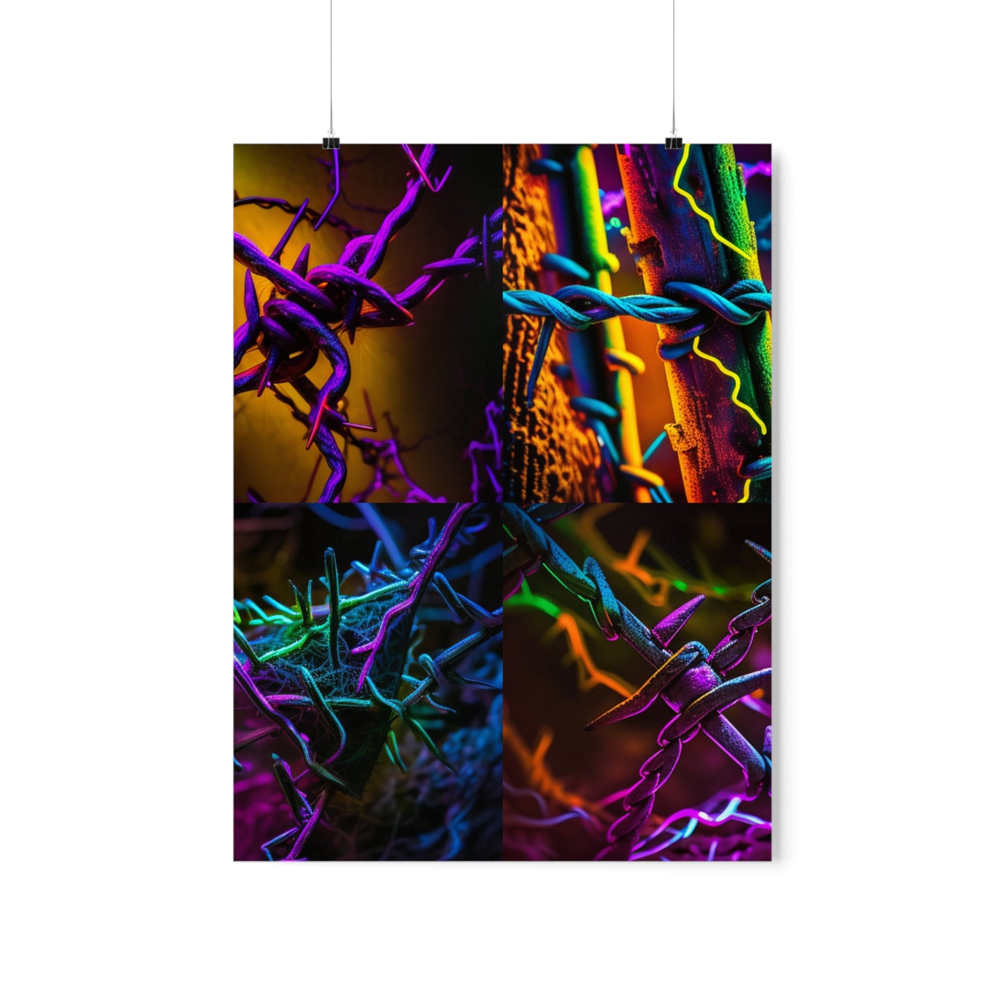 Premium Matte Vertical Posters Macro Neon Barb