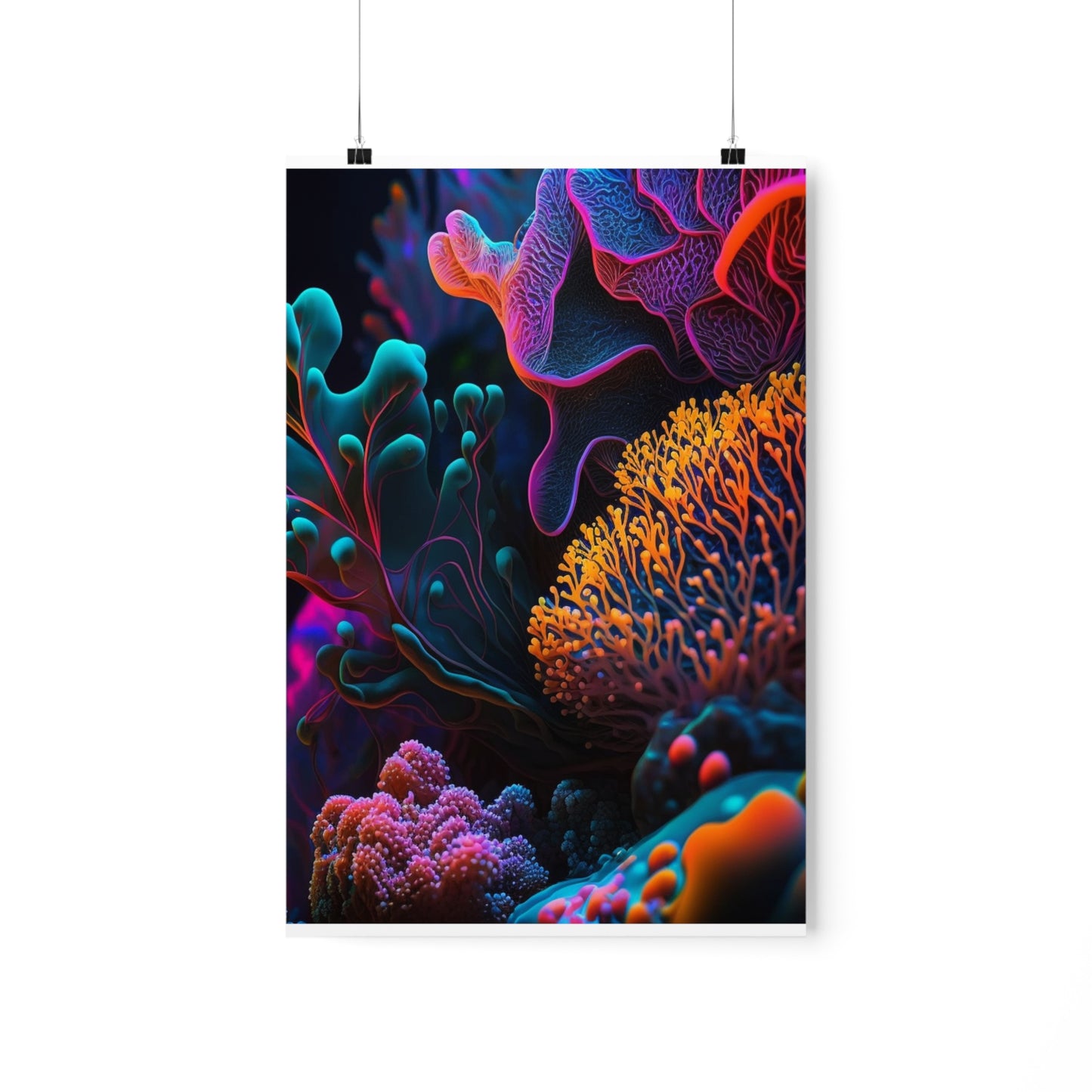 Premium Matte Vertical Posters Ocean Life Macro 2