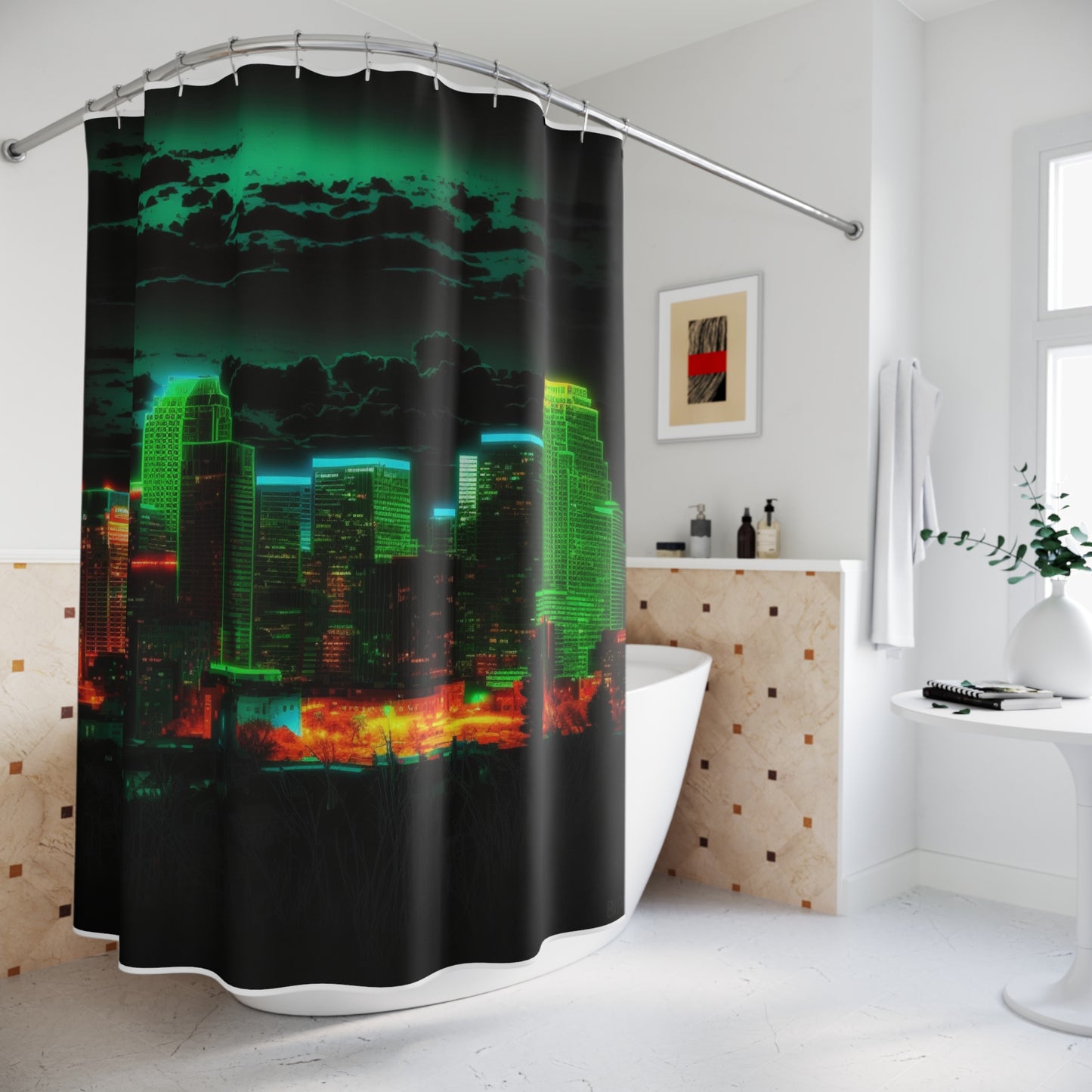 Polyester Shower Curtain Neon Denver 3