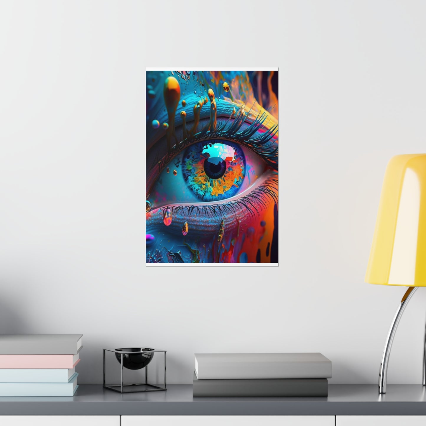 Premium Matte Vertical Posters Macro Eye Photo 1