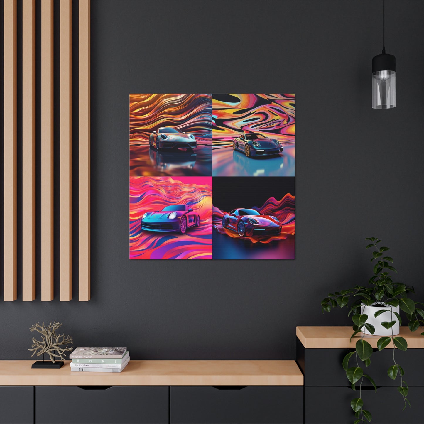 Canvas Gallery Wraps Porsche Water Fusion 4 pack