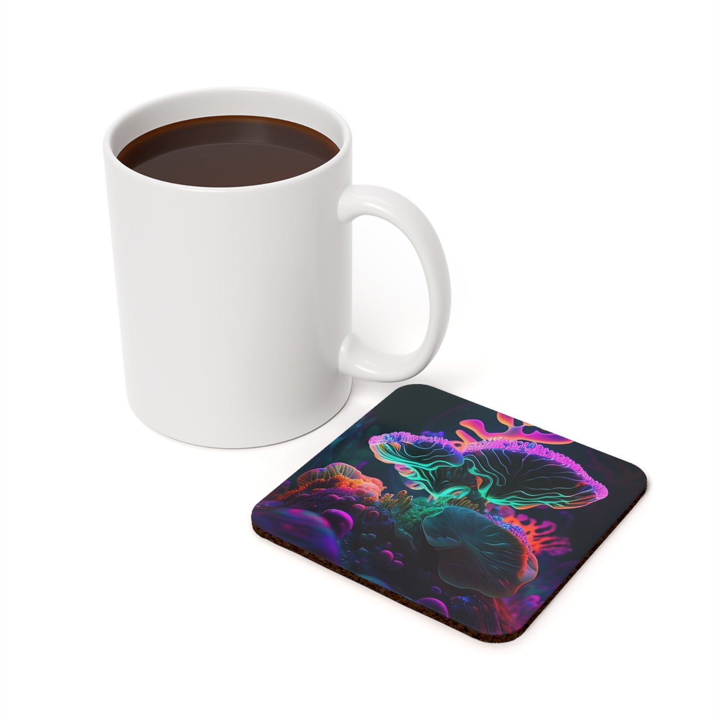 Cork Back Coaster Macro Coral Reef 4