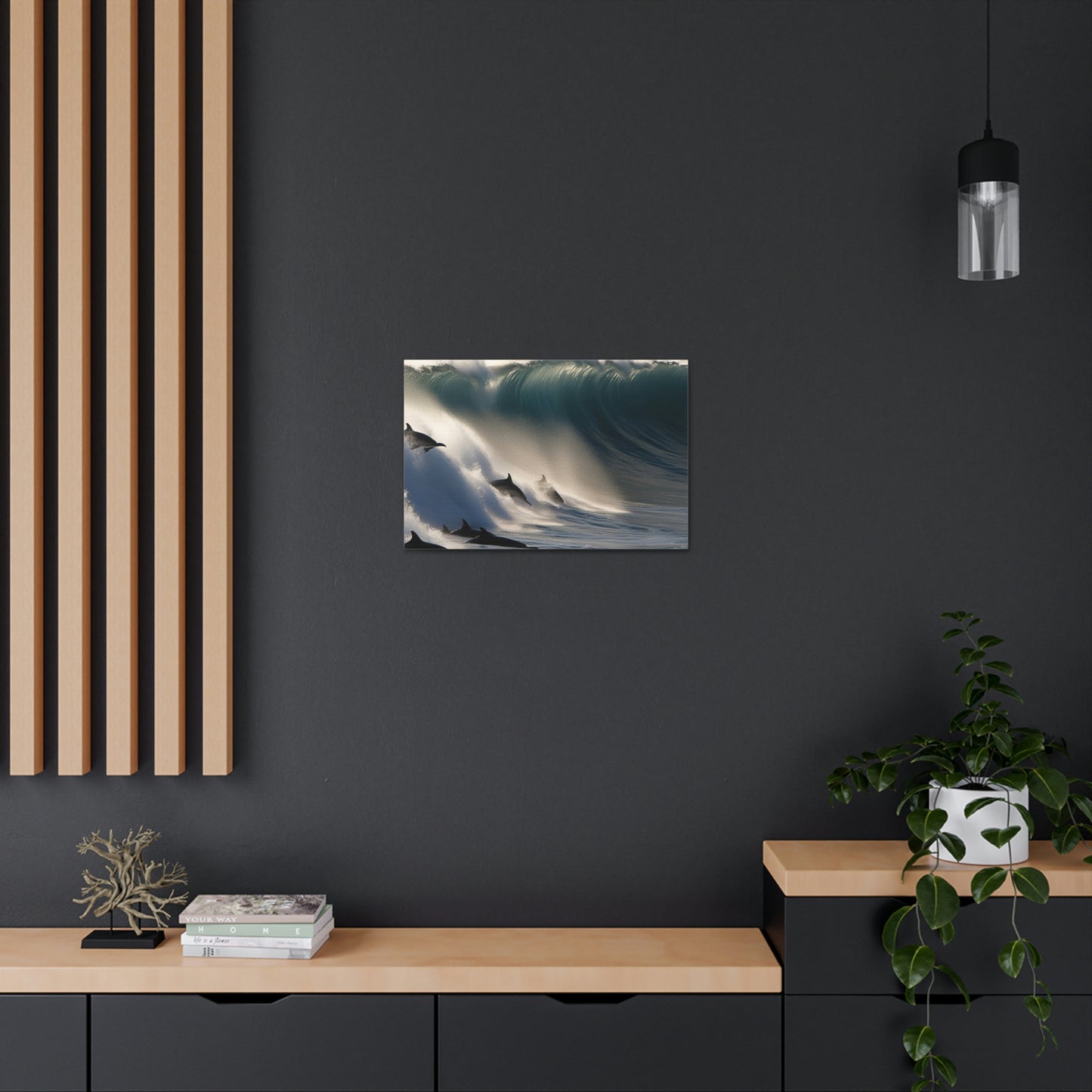 Canvas Gallery Wraps Dolphin Wave 2