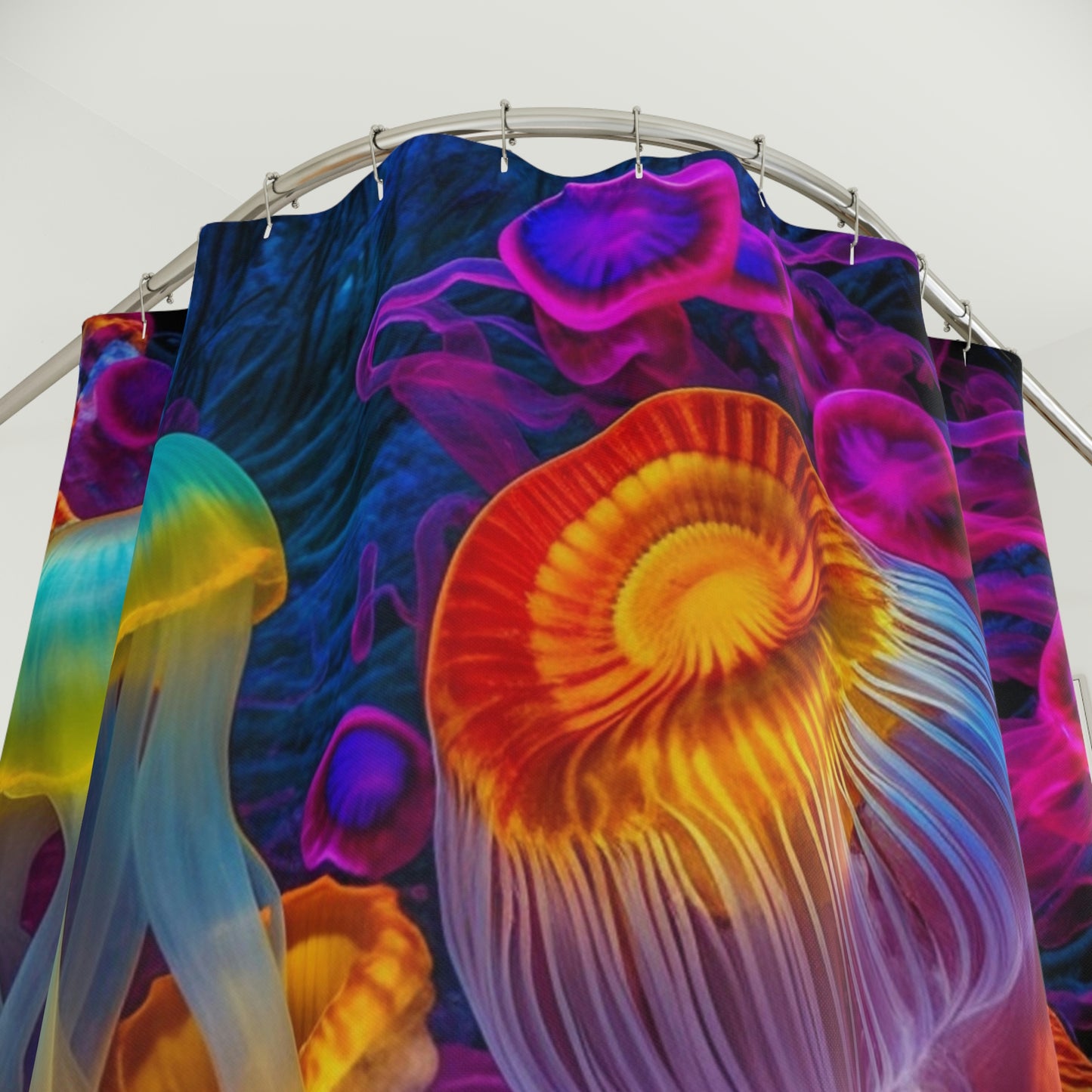 Polyester Shower Curtain neon party jelly 4