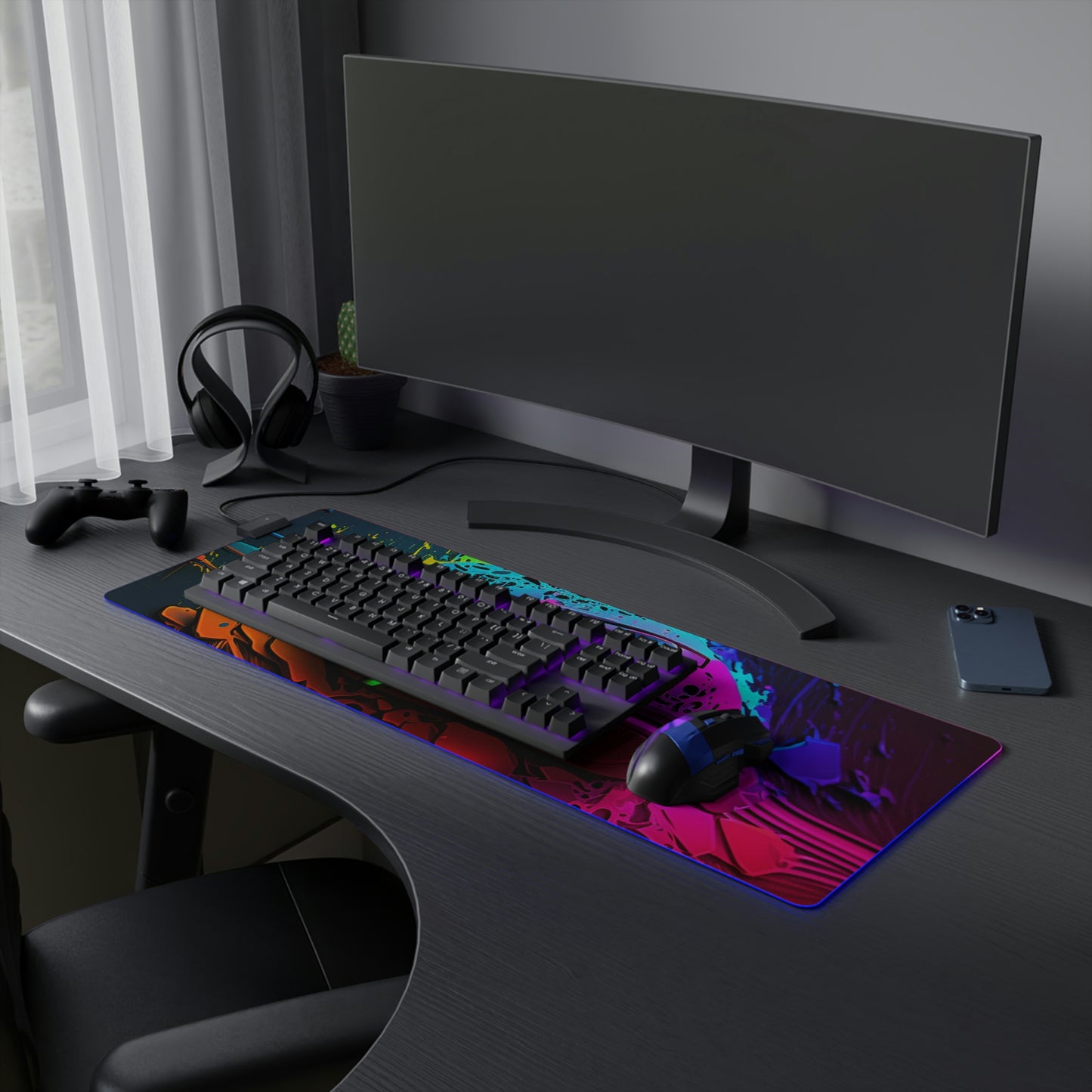 LED Gaming Mouse Pad PC Gaming Mouse 2