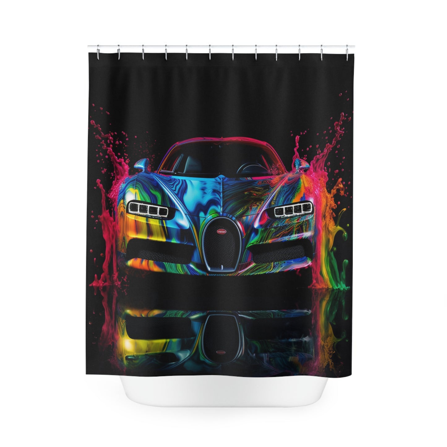 Polyester Shower Curtain Bugatti water 4