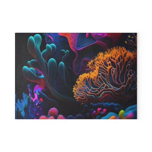 Glass Cutting Board Macro Coral Reef 2