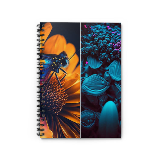 Spiral Notebook - Ruled Line Macro Reef Florescent 1