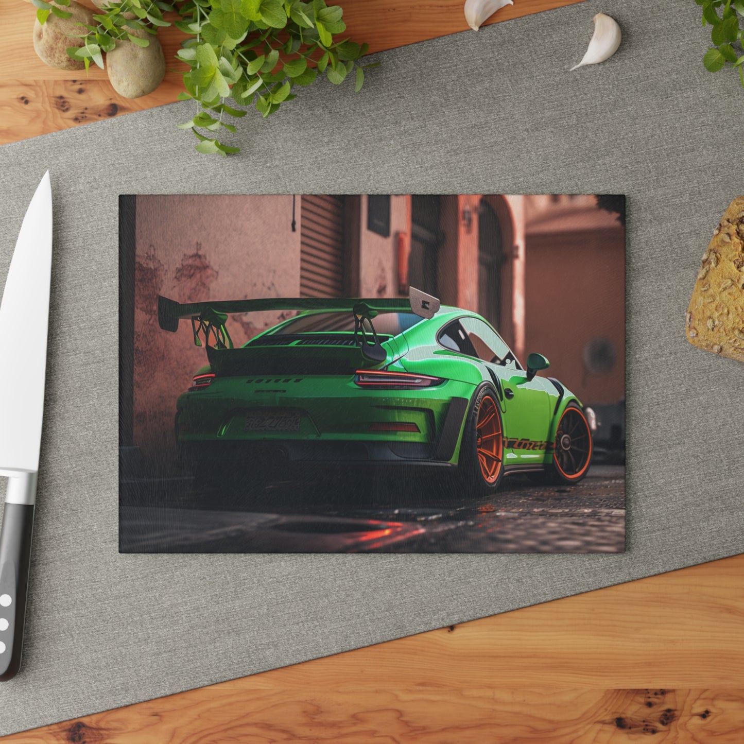 Glass Cutting Board porsche 911 gt3 1