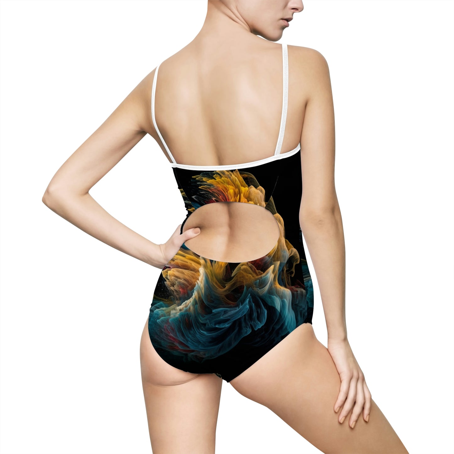 Women's One-piece Swimsuit (AOP) Color Boom 2