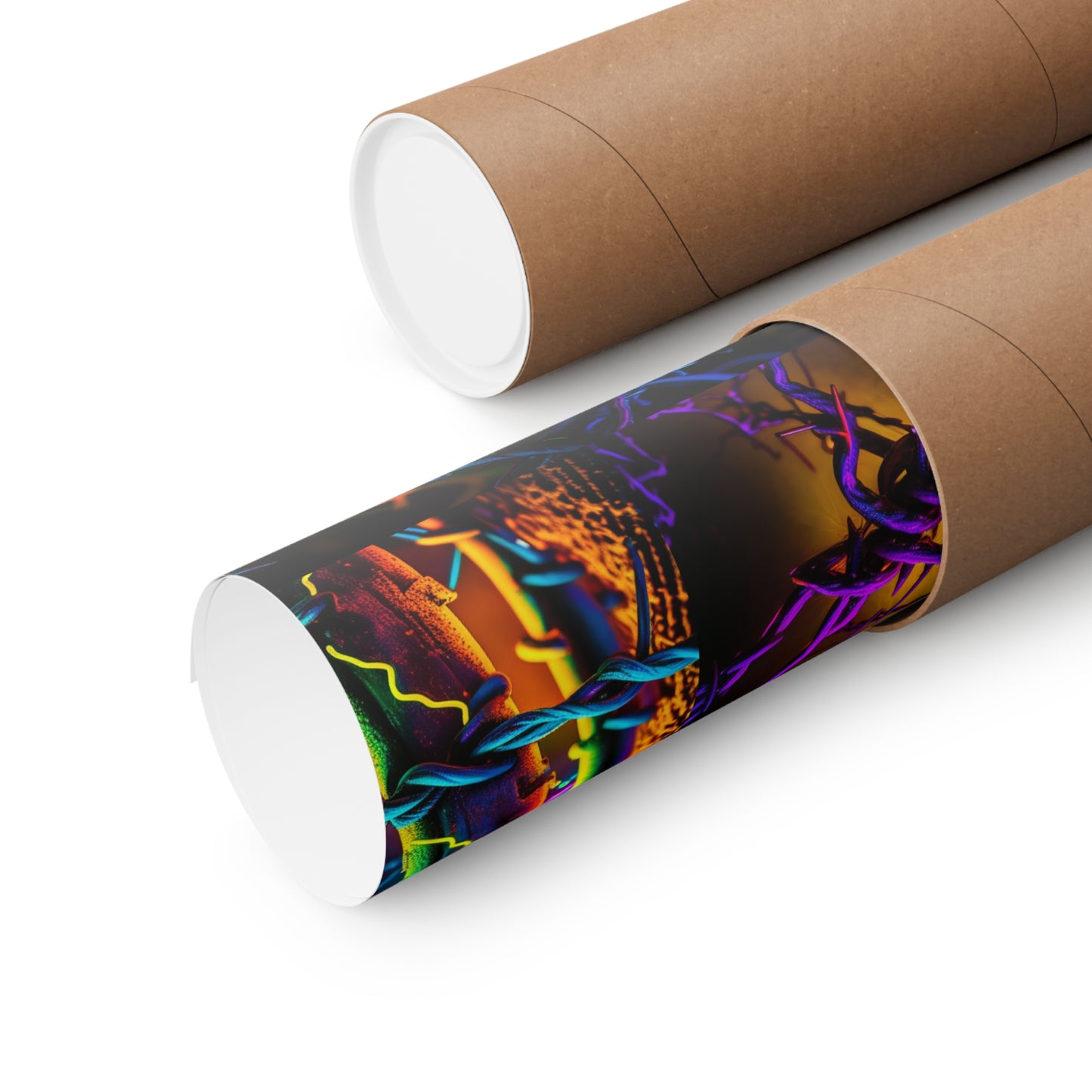 Premium Matte Vertical Posters Macro Neon Barb