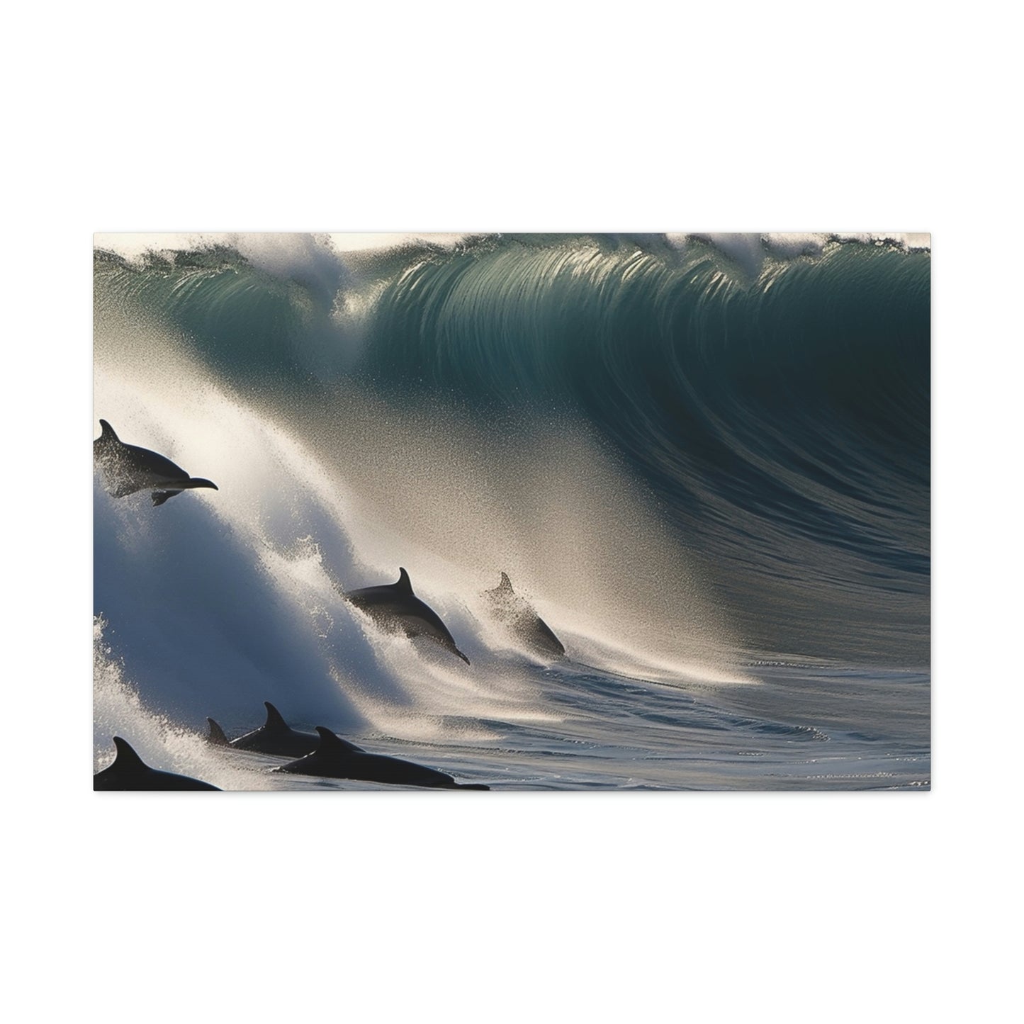 Canvas Gallery Wraps Dolphin Wave 2