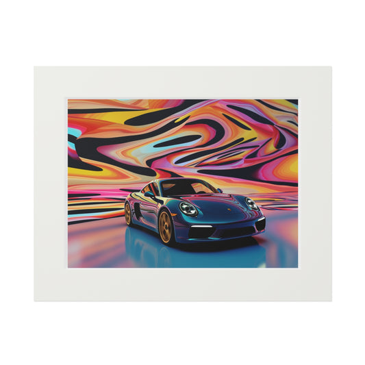 Fine Art Prints (Passepartout Paper Frame) Porsche Water Fusion 2