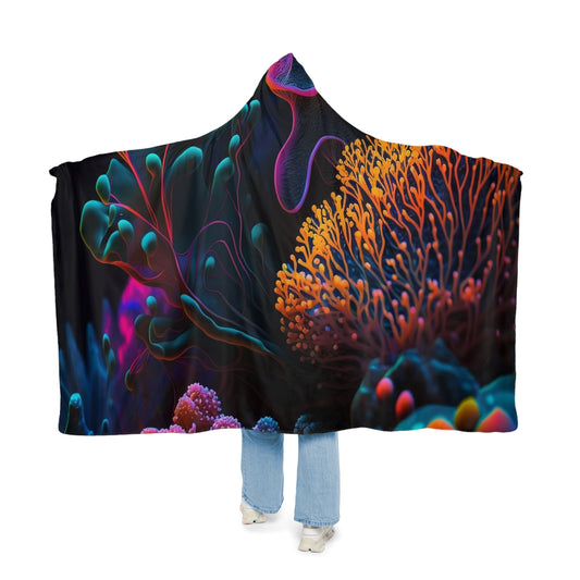 Snuggle Hooded Blanket Ocean Life Macro 2