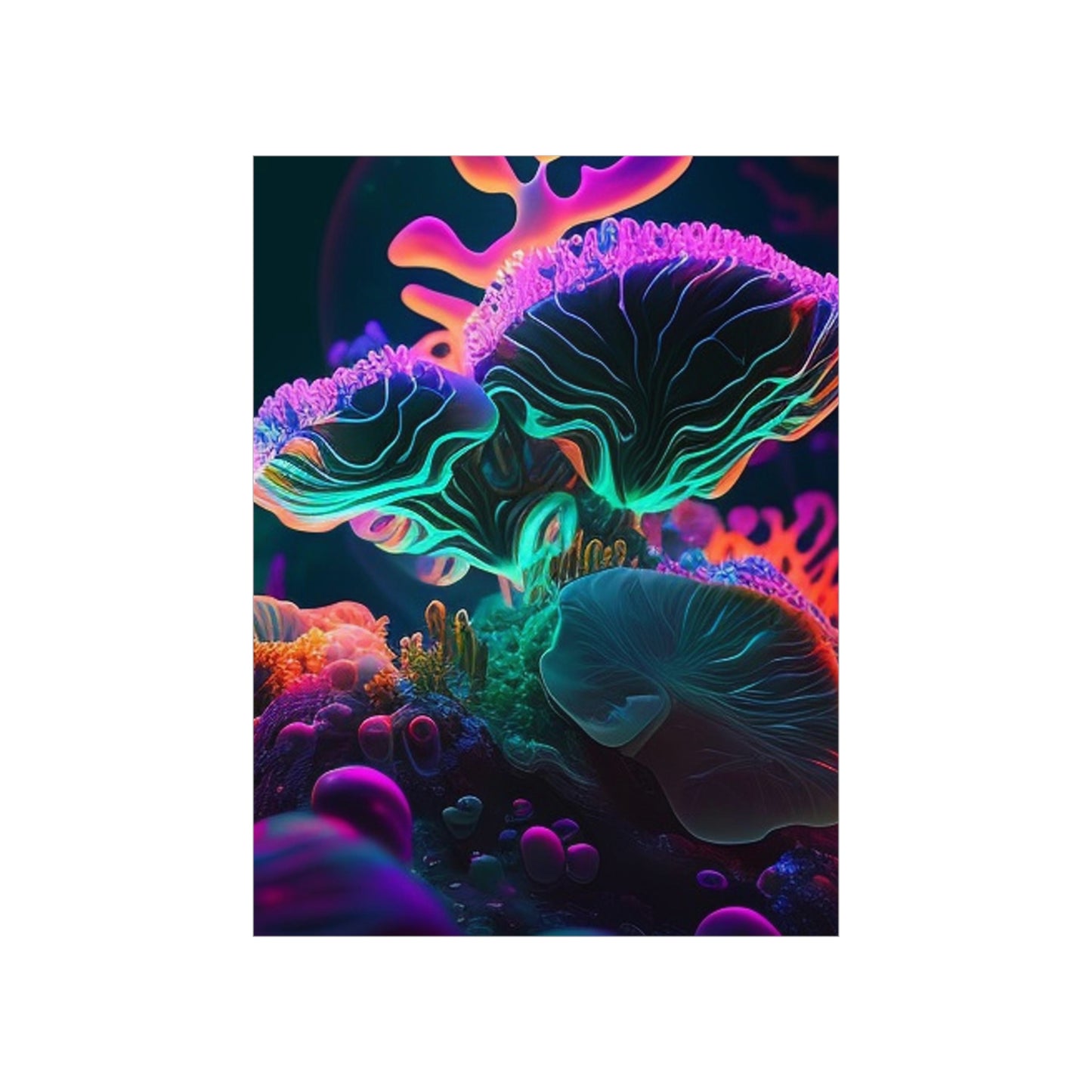 Premium Matte Vertical Posters Macro Coral Reef 4