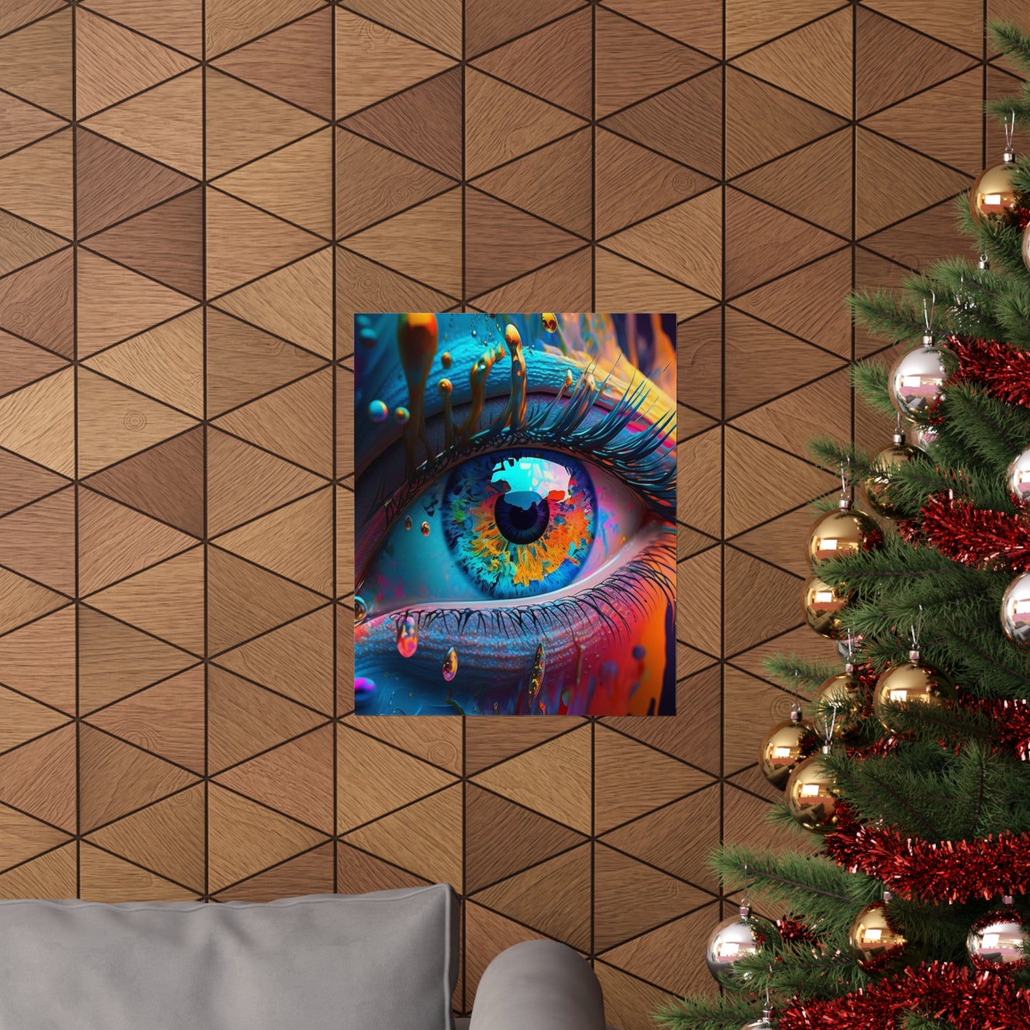 Premium Matte Vertical Posters Macro Eye Photo 1