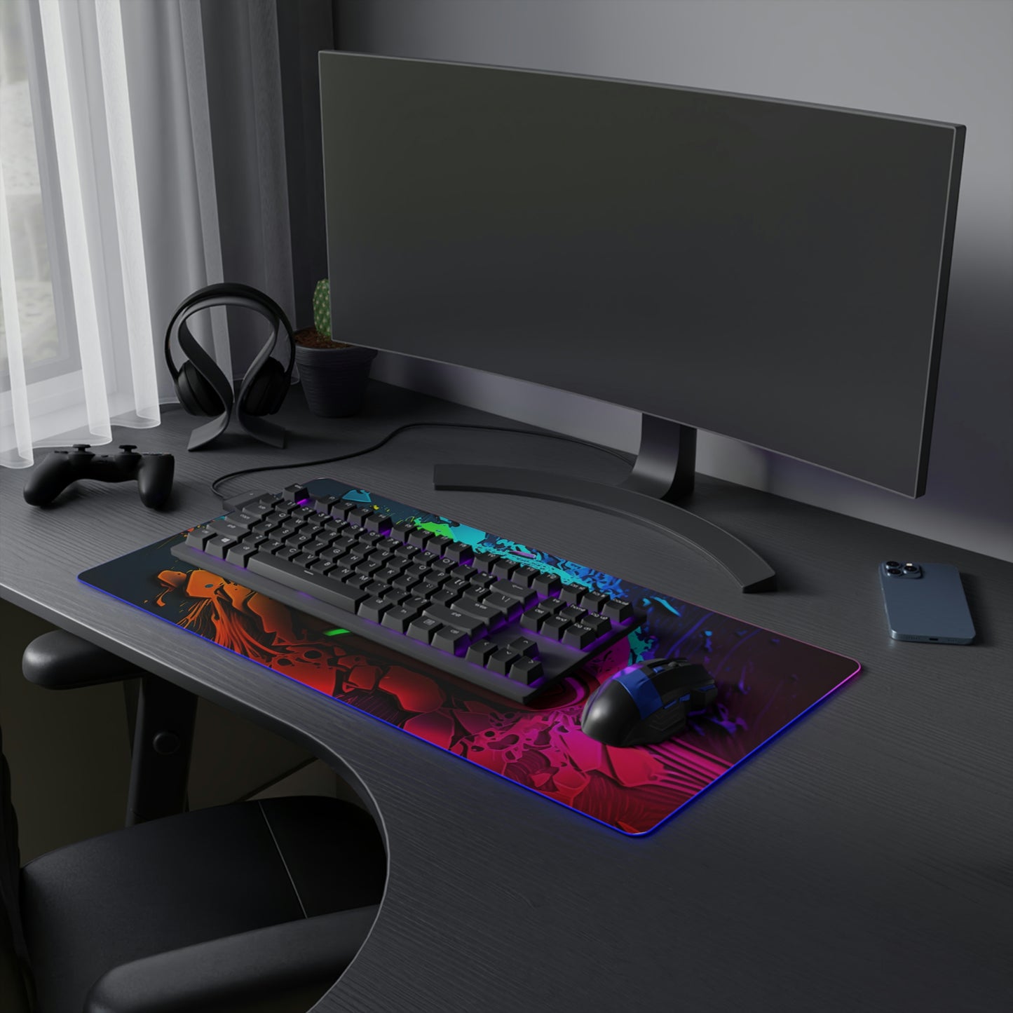 LED Gaming Mouse Pad PC Gaming Mouse 2