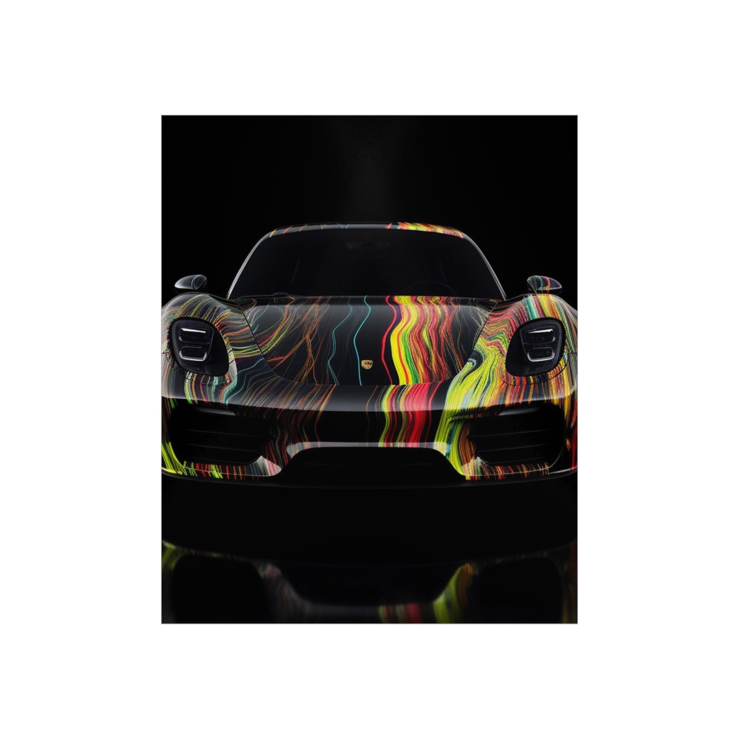 Premium Matte Vertical Posters Porsche Line 2