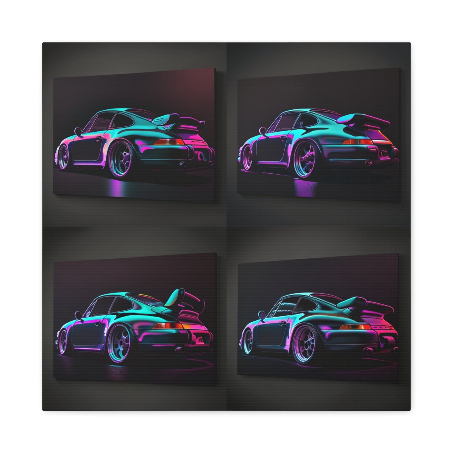 Canvas Gallery Wraps Porsche Purple 4 Pack