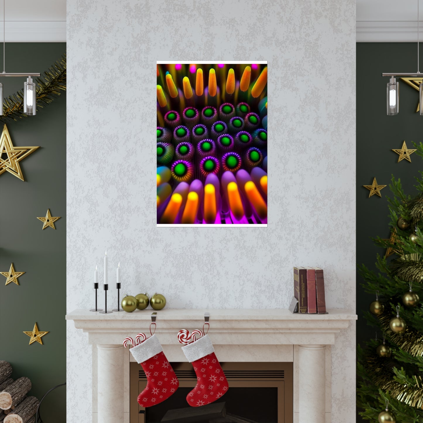 Premium Matte Vertical Posters Macro Cactus neon square 4