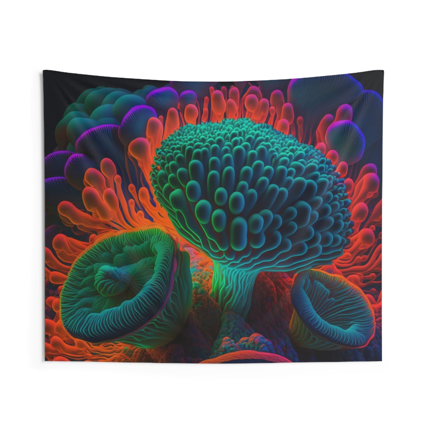 Indoor Wall Tapestries Macro Reef Florescent 3