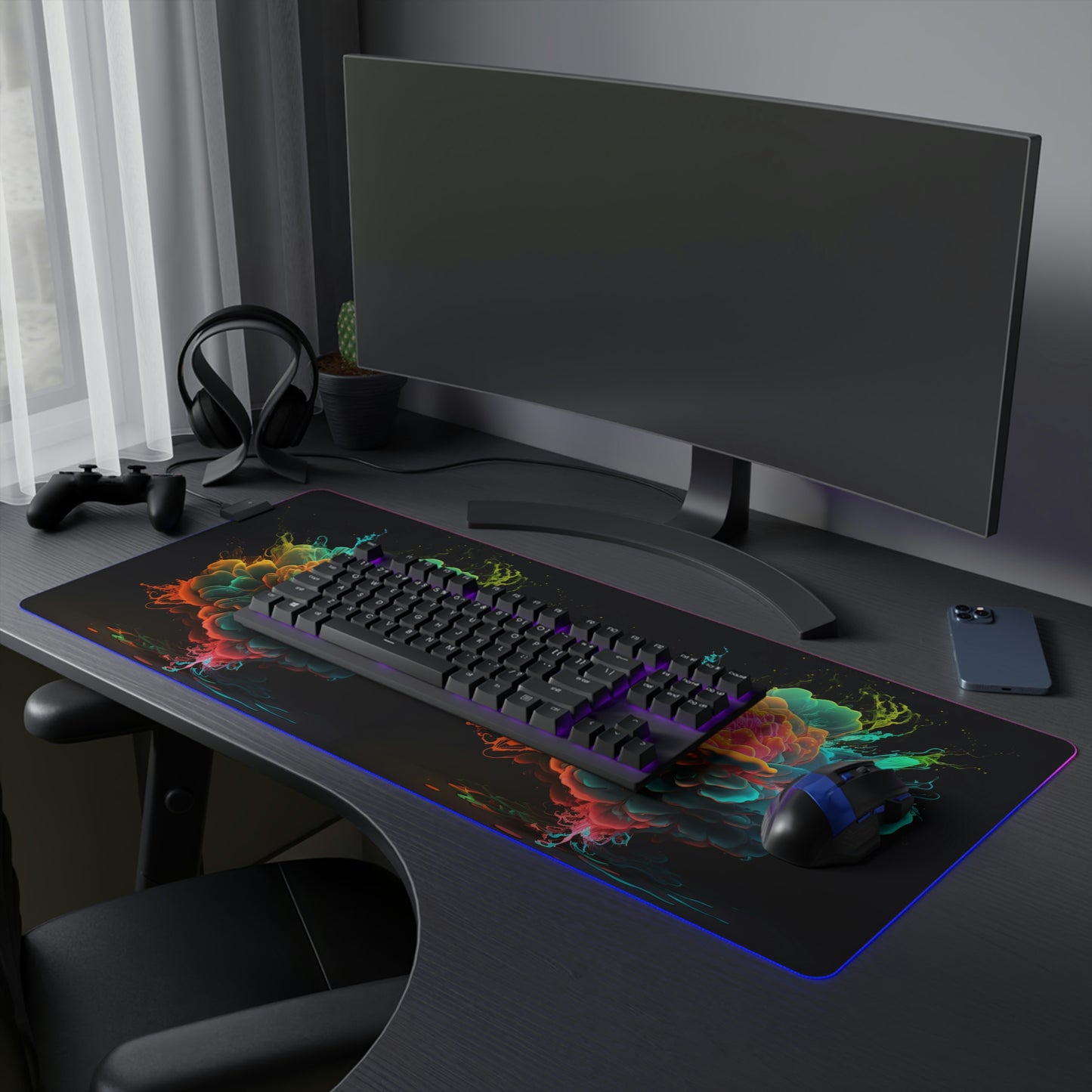 LED Gaming Mouse Pad Florescent Explosion 1