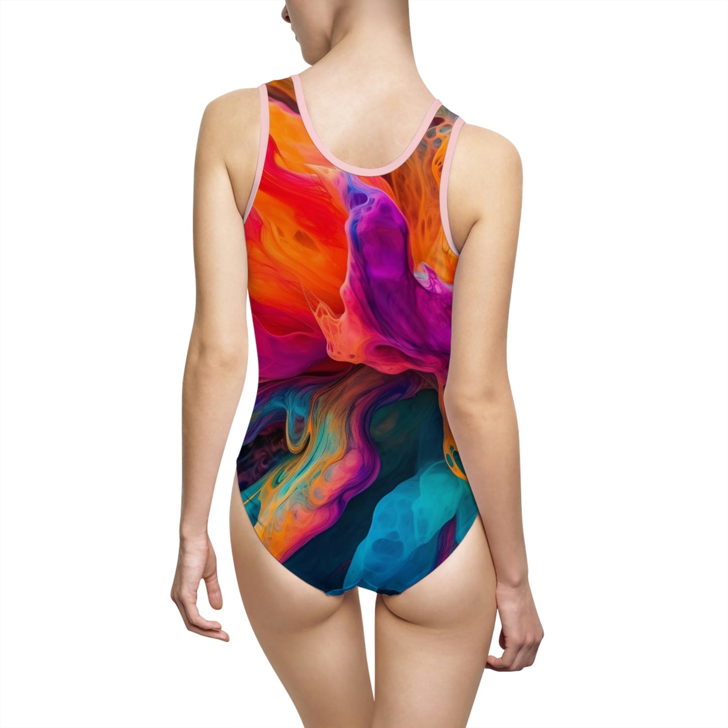 Women's Classic One-Piece Swimsuit (AOP) Color fusion 1