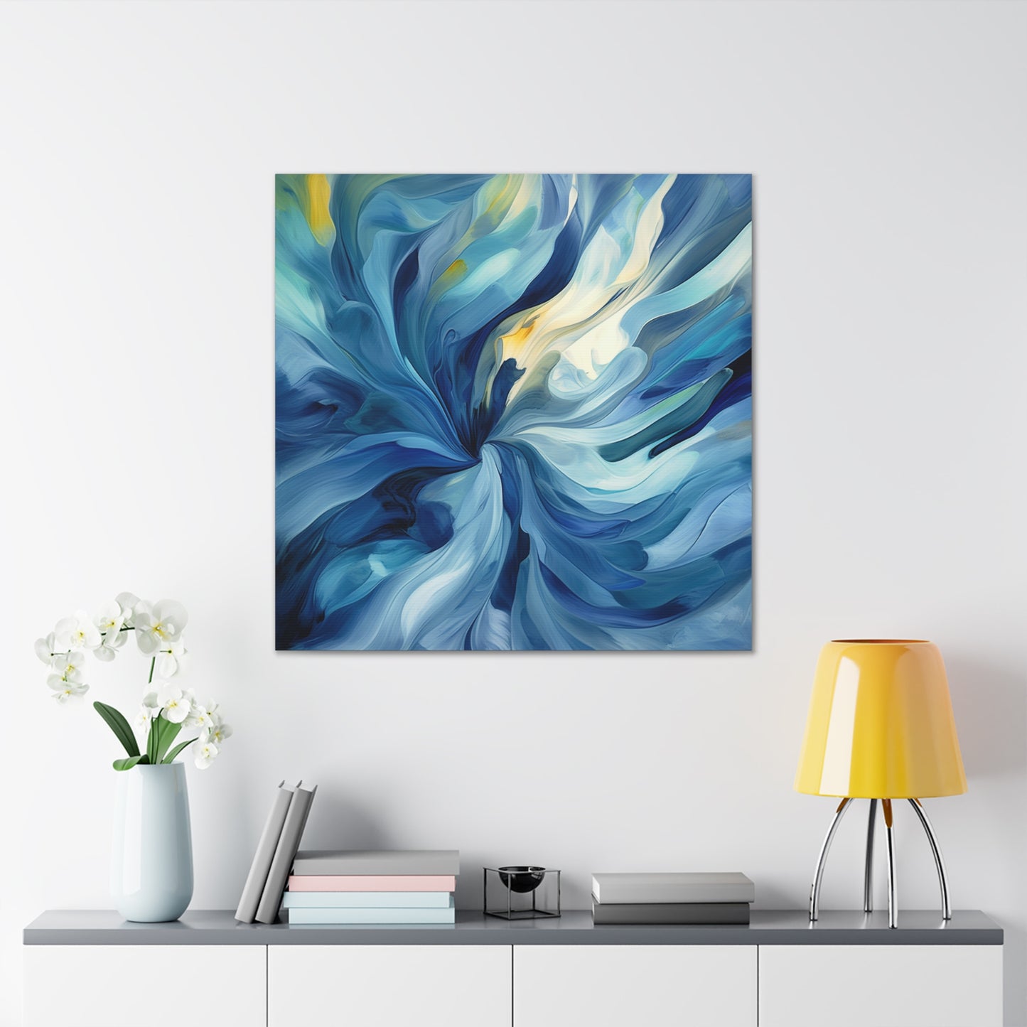 Canvas Gallery Wraps Blue Tluip Abstract 4