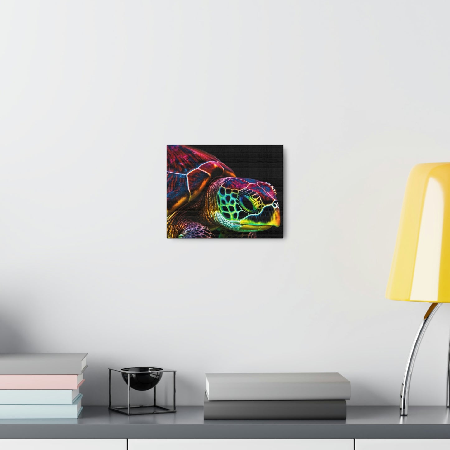 Canvas Gallery Wraps Neon Sea Turtle 3